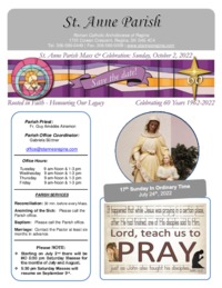 July 24, 2022 Bulletin
