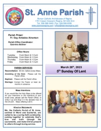 March 26th, 2023 Bulletin